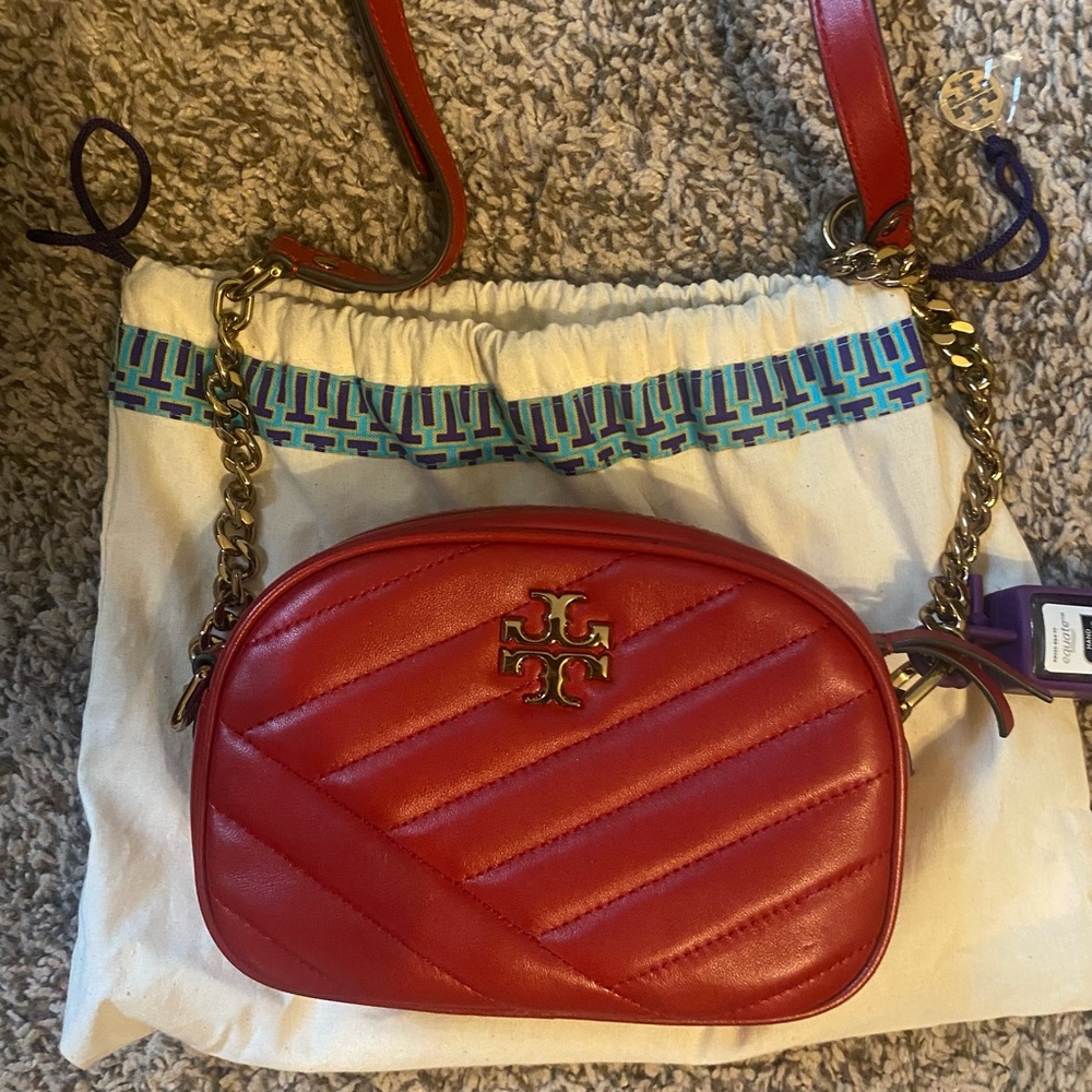 Tory Burch Small Kira, deep red. With dust bag. Great condition
